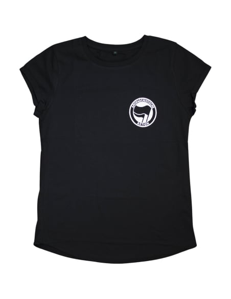 Wer gegen Nazis kämpft... - No Borders - T-Shirt fitted - Black