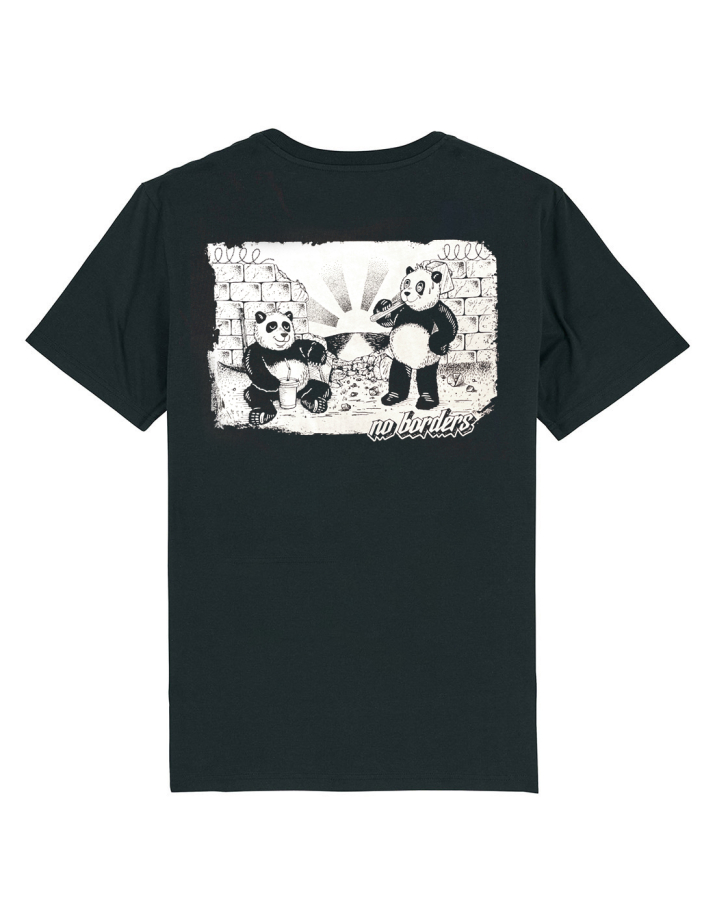 Panda - No Borders - T-Shirt - Black