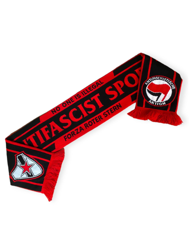 Roter Stern Leipzig - Fanschal - Antifascist Sports - Red/Black