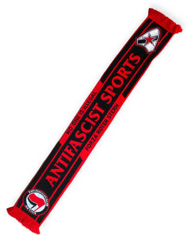 Roter Stern Leipzig - Wool Scarf - Antifascist Sports - Red/Black - @ No Borders