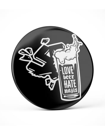 Love Beer Hate Nazis 2.0 - Gymsac - Black - @ No Borders