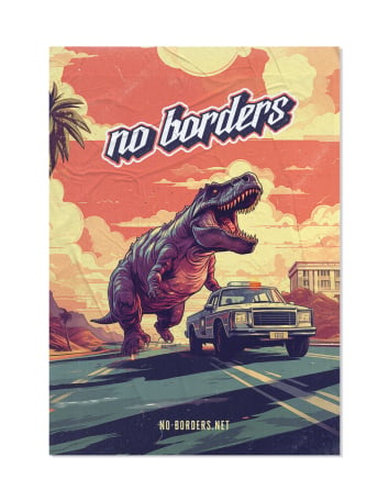 1312 Dino - No Borders - T-Shirt - Black - @ No Borders
