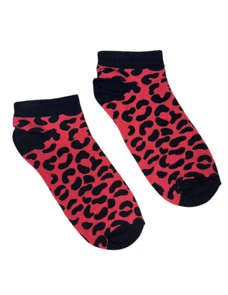 Leo - No Borders - Quarter Socken - Black-Red