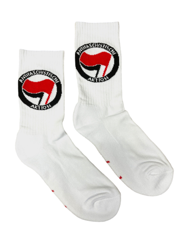 Antifa - No Borders - Socken - White