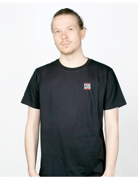 FCK AFD - No Borders - T-Shirt - Patch - Black
