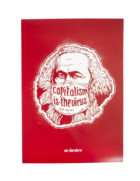 Capitalism Is The Virus - Poster - Red