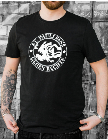 St. Pauli - T-Shirt - Gegen Rechts - Black