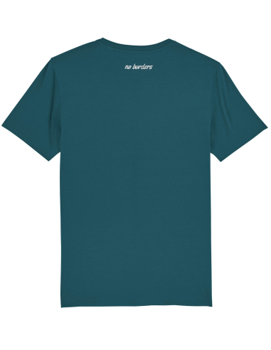 Kein Mensch ist illegal - No Borders - T-Shirt - Green - @ No Borders