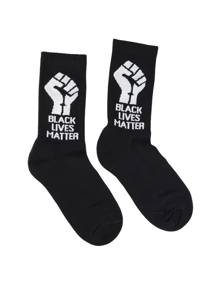 Black Live Matters - No Borders - Socken - Black