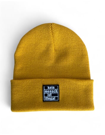 Kein Mensch ist illegal - Wintermütze - Lila - @ No Borders