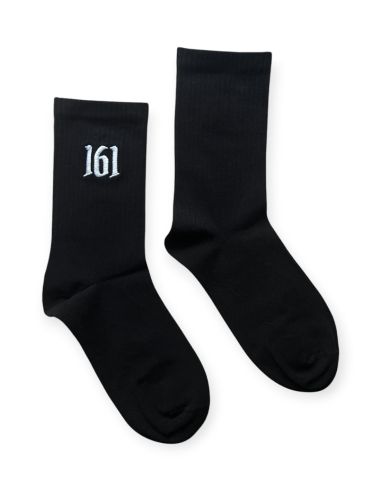 161 - Socken - Sticklogo - Schwarz