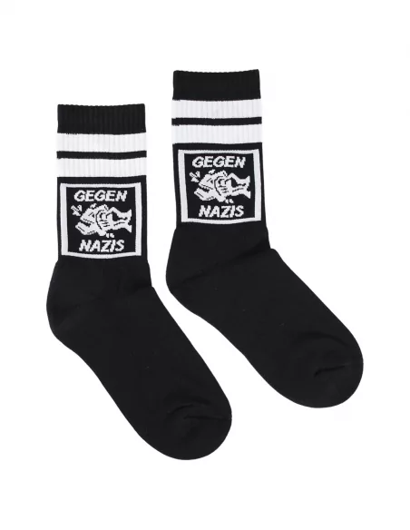 Gegen Nazis - No Borders - Socks - Black