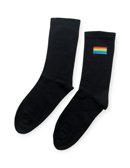 Rainbow - Socken - Sticklogo - Schwarz