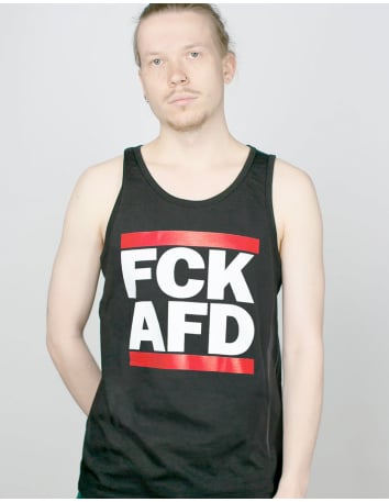 FCK AfD - T-Shirt - Tailliert - No Borders - Schwarz - @ No Borders