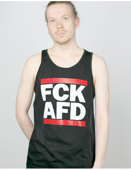 FCK AfD - Tanktop - No Borders - Schwarz