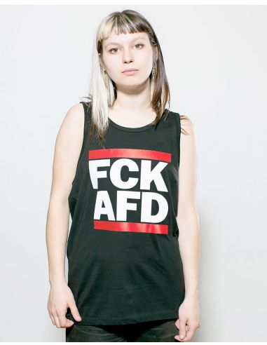 FCK AfD - Tanktop - No Borders - Schwarz