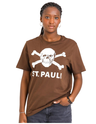 St. Pauli - T-Shirt - Skull - Brown - @ No Borders