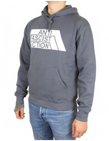 Anti Fascist Action - Hoodie - True Rebel - Grau in Grau - @ No Borders