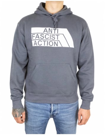 Anti Fascist Action - Hoodie - True Rebel - Grau in Grau - @ No Borders