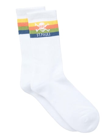 St. Pauli - Socks - Totenkopf - White/Rainbow - @ No Borders