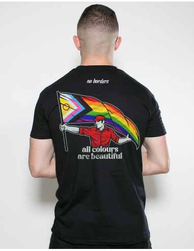 All Colours Are Beautiful - Flag - T-Shirt - Black - @ No Borders