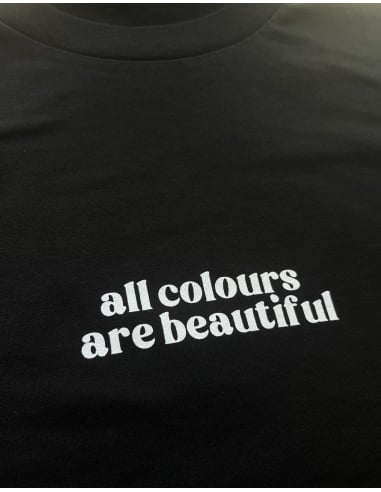 All Colours Are Beautiful - Flag - T-Shirt - Black - @ No Borders