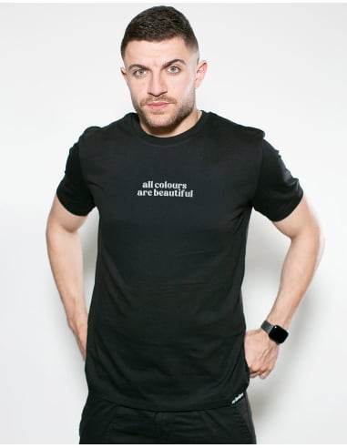 All Colours Are Beautiful - Flag - T-Shirt - Black - @ No Borders