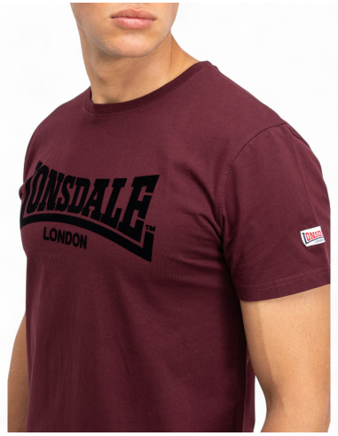 Lonsdale - T-Shirt - One Tone - Weinrot - @ No Borders