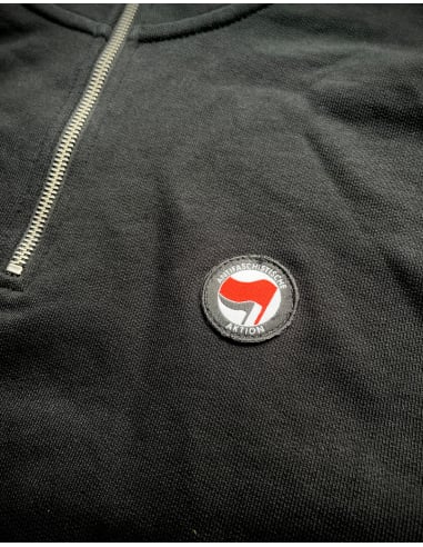 Siamo Tutti Antifascisti - Half Zip - Mob Action - Schwarz - @ No Borders