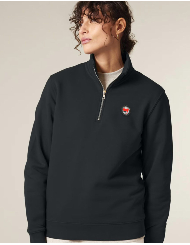 Siamo Tutti Antifascisti - Half Zip - Mob Action - Black - @ No Borders