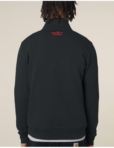Siamo Tutti Antifascisti - Half Zip - Mob Action - Black - @ No Borders
