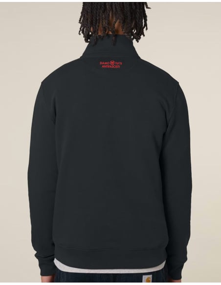Siamo Tutti Antifascisti - Half Zip - Mob Action - Schwarz - Rückseite