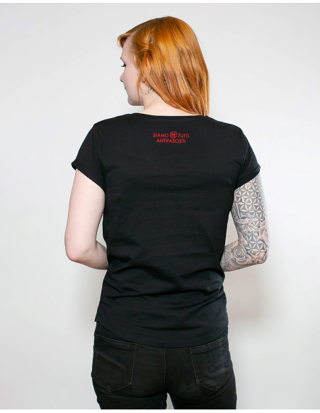 Siamo Tutti Antifascisti - T-Shirt - Tailliert - Schwarz