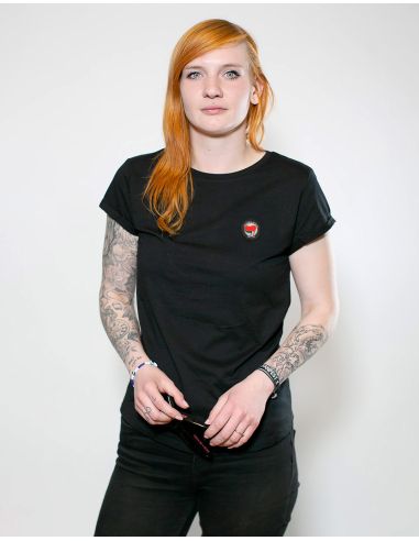 Siamo Tutti Antifascisti - T-Shirt - Tailliert - Schwarz - Detail