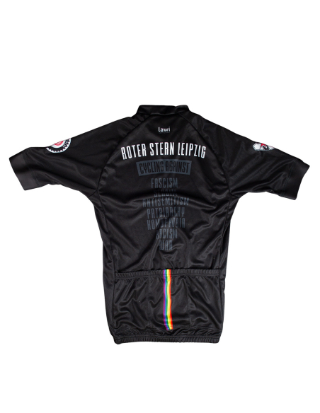 Roter Stern Leipzig - Bike Jersey Short Sleeve - Black/Rainbow