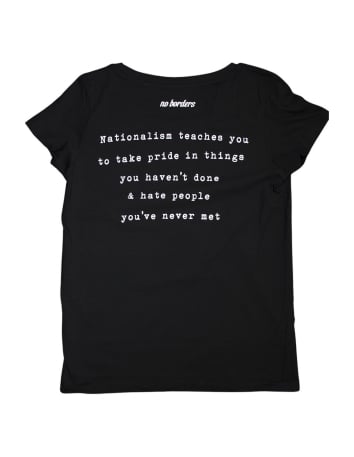 No Nations No Borders - Mob Action - T-Shirt fitted - Black - @ No Borders