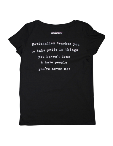 Nationalism Sucks - No Borders - T-Shirt fitted - Black - @ No Borders