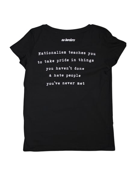 Nationalism Sucks - No Borders - T-Shirt tailliert - Black