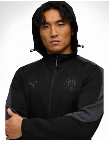 St. Pauli - Hooded Jacket - Puma “Staff” - Black - @ No Borders