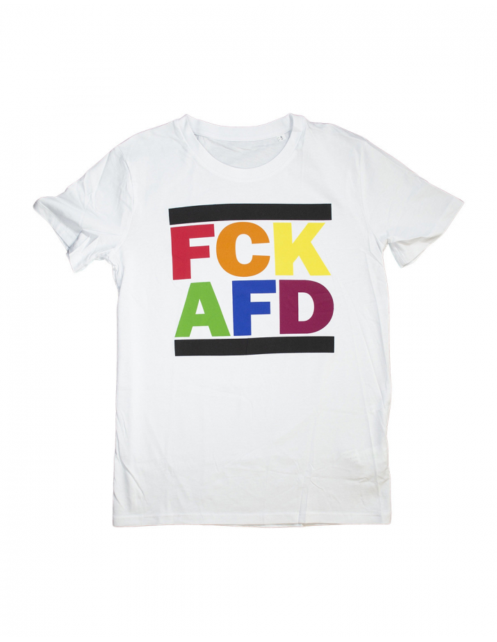 FCK AFD Colourful - Kein Bock auf Nazis - T-Shirt - White