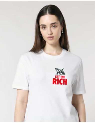 Eat the Rich - No Borders - T-Shirt - White - @ No Borders