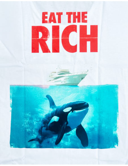 Eat the Rich - No Borders - T-Shirt - White