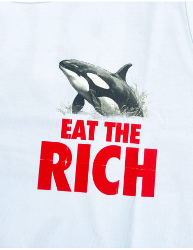Eat the Rich - No Borders - T-Shirt - White - @ No Borders