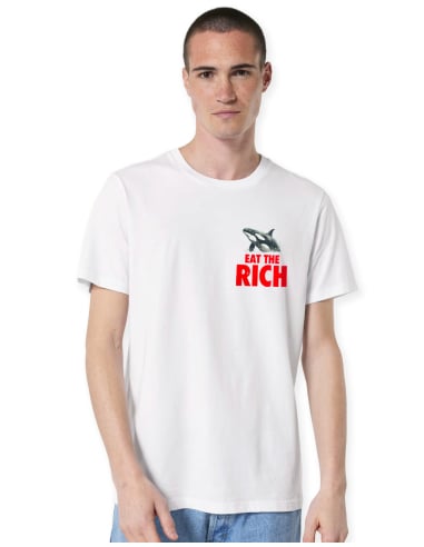 Eat the Rich - No Borders - T-Shirt - White - @ No Borders