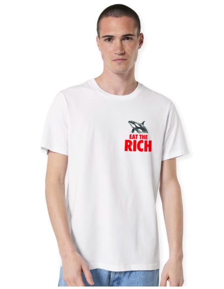 Eat the Rich - No Borders - T-Shirt - White