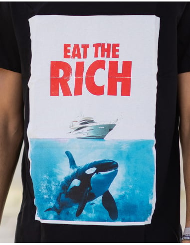 Eat the Rich - No Borders - T-Shirt - Black - @ No Borders