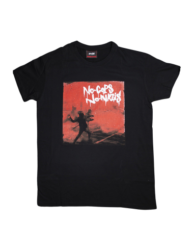 No Cops No Nazis - Mob Action - T-Shirt - Black/Red - @ No Borders