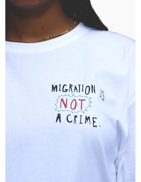 Migration is not a Crime 2.0 - SOLI T-Shirt - White Migration is not a Crime 2.0 - SOLI T-Shirt - White