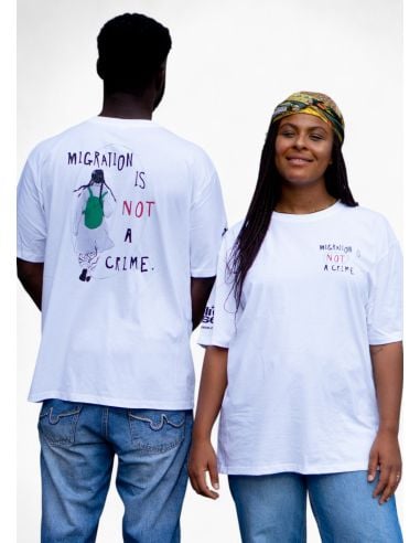 Migration is not a Crime 2.0 - SOLI T-Shirt - White - @ No Borders