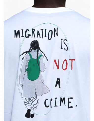 Migration is not a Crime 2.0 - SOLI T-Shirt - White - @ No Borders